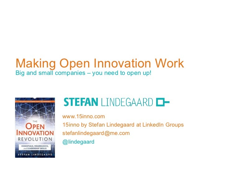Making Open Innovation Work